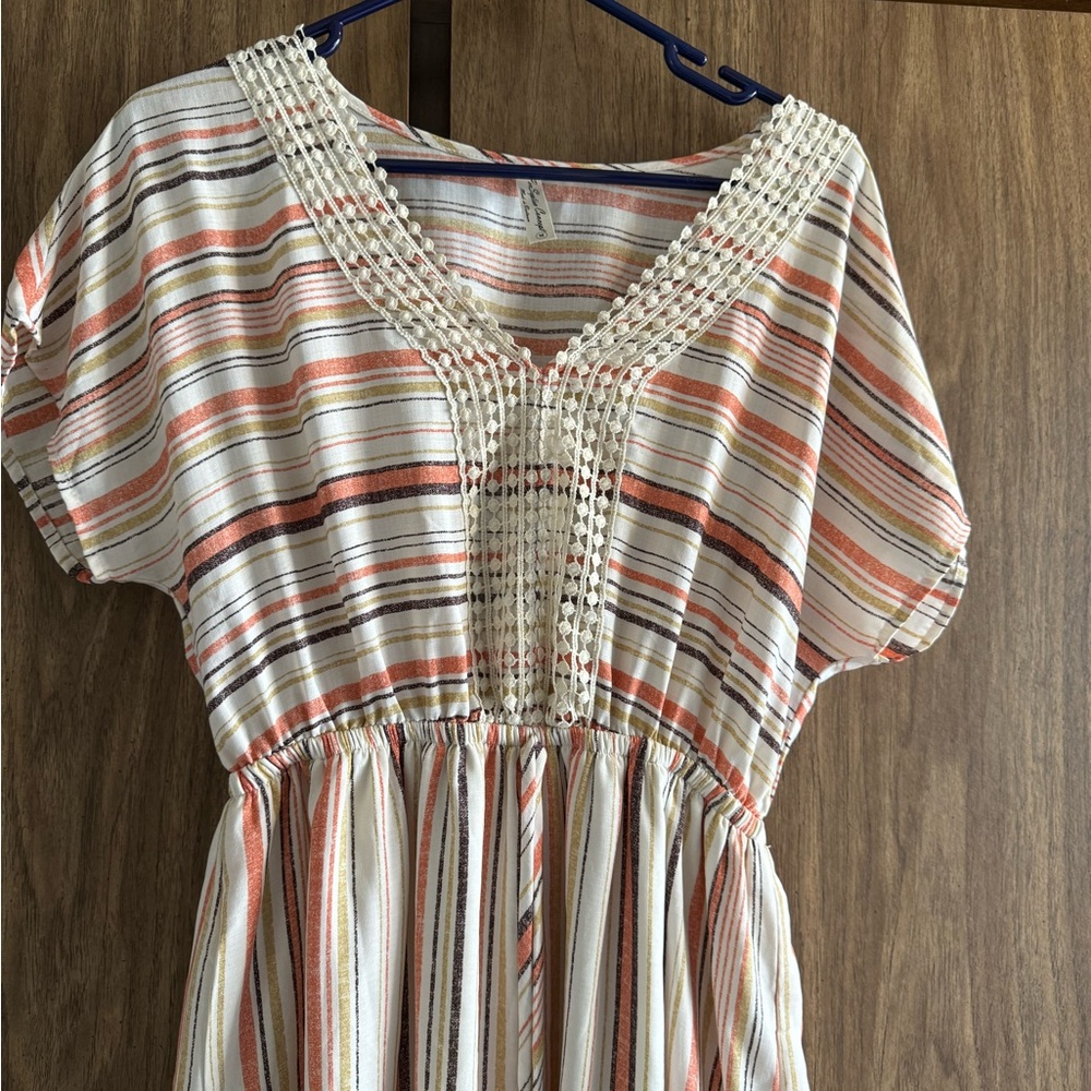 Perseption Concept Multicolor Striped Maxi Dress - image 3